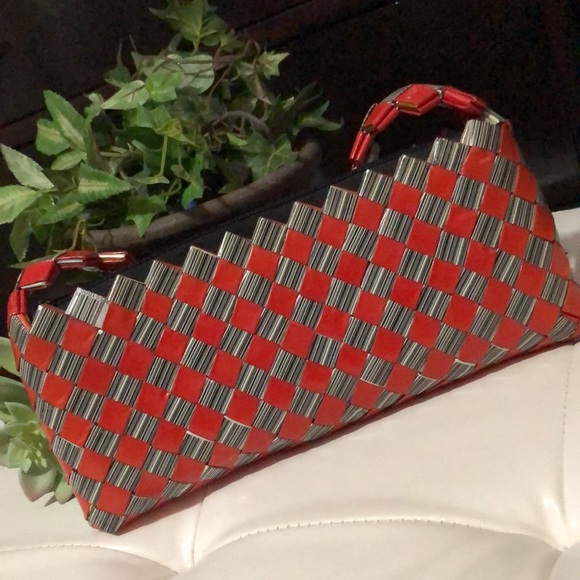 Recycled “Wrapper” Shoulder Bag-Red&Black-EUC - Picture 7 of 14